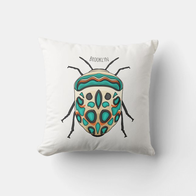 Picasso Bug Cartoon Illustration Kissen (Vorderseite)