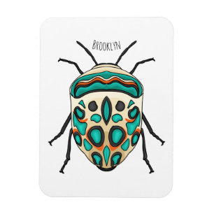 Picasso Bug Cartoon Illustration Magnet
