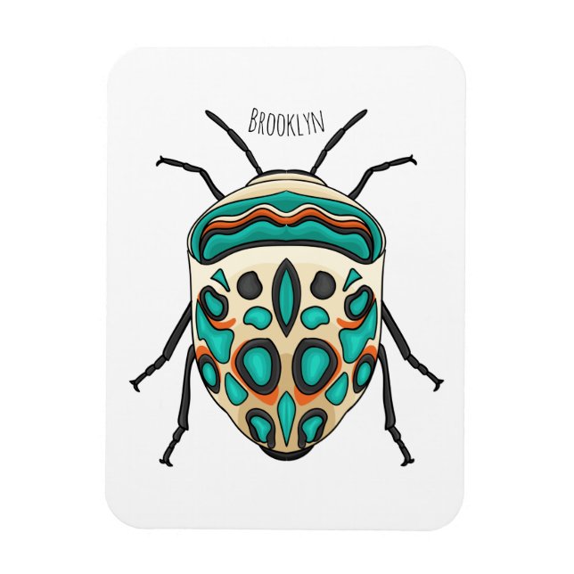 Picasso Bug Cartoon Illustration Magnet (Vertikal)
