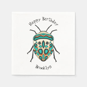 Picasso Bug Cartoon Illustration Serviette