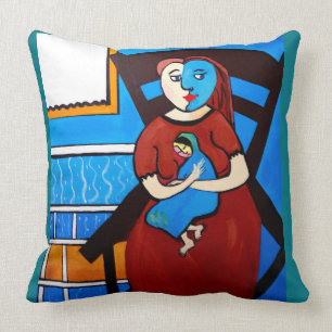 PICASSO DURCH NORA-MÄDCHEN MIT BABY KISSEN