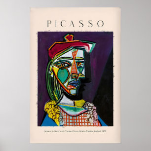 Picasso Frau Barett Kariertes Kleid Marie Thérèse9 Poster