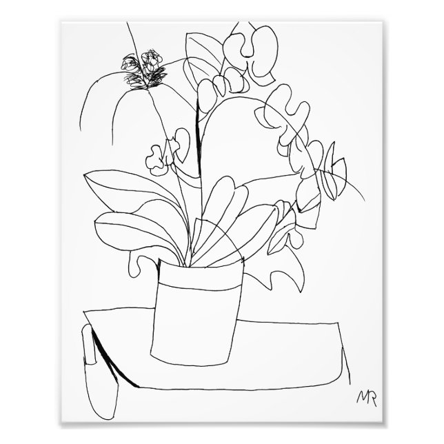 Picasso Inspirierte Tabletop-Blume drucken Fotodruck (Vorne)