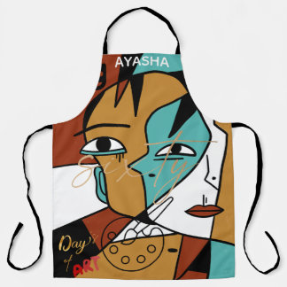 Picasso-inspirierter Kubismus-Künstler | Kreative  Schürze
