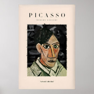 Picasso Mann Portrait Kubistische Stil Kunst Druck Poster
