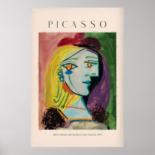 Picasso Marie Thérèse Rote Barett Pompom937 Porträ Poster
