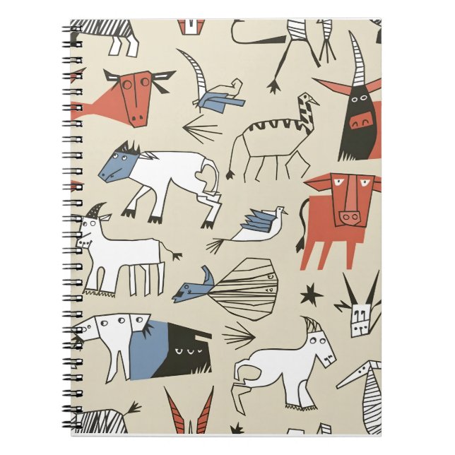 Picasso-Notebook mit spielerischen Menagerie Notizblock (Vorderseite)