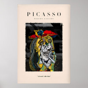 Picasso Weinende Frau Inspirierter Kunstdruck Abst Poster