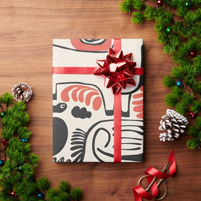 Picasso's Menagerie Wrapping Paper Geschenkpapier (Feiertagsgeschenk)