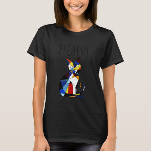 Picatso Abstrakte Geometrische Katzen Gestaltung f T-Shirt