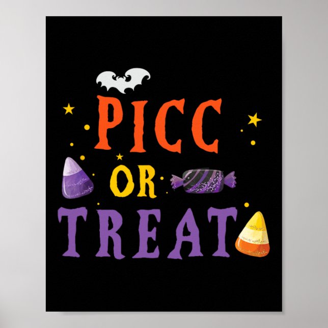 PICC-Krankenpflegerteam zu Halloween Niedliches Va Poster (Vorne)