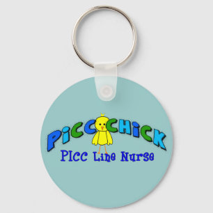 PICC Küken "PICC LINIE KRANKENSCHWESTER" BLAUER Schlüsselanhänger