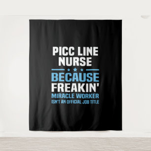 PICC Line Nurse Wandteppich