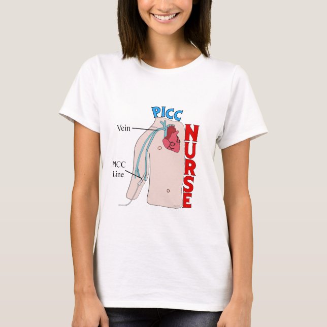 PICC Linie Krankenschwester-anatomische T-Shirt (Vorderseite)