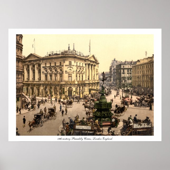 Piccadilly Circus, Antique London England Großbrit Poster (Vorne)