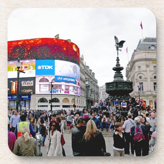 Piccadilly Circus - Berufliches Foto Getränkeuntersetzer (Vorderseite)