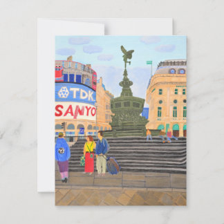 Piccadilly Circus gefaltete Einladungskarte  Einladung