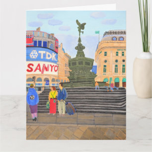 Piccadilly Circus gefaltete Grußkarte  Karte