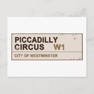 Piccadilly Circus London - Antik Postkarte