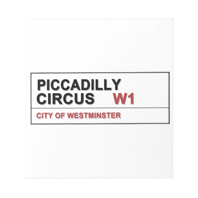 Piccadilly Circus London Notizblock (Vorderseite)