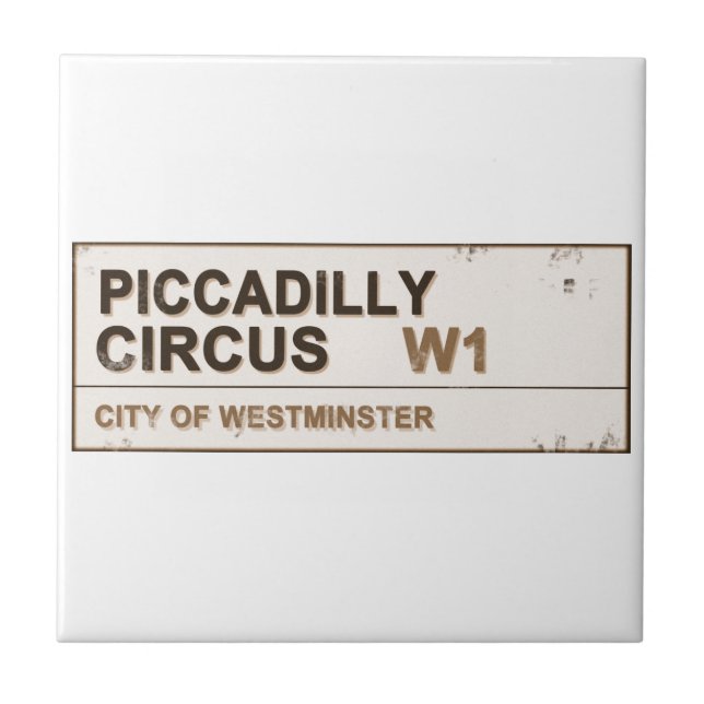 Piccadilly Circus London - Vintag Fliese (Vorderseite)