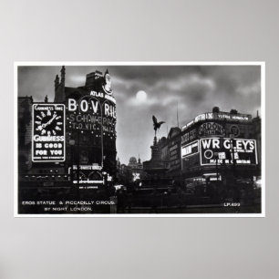 Piccadilly Circus, London Vintag Poster