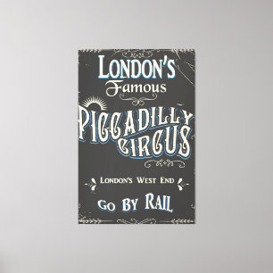 Piccadilly Circus London Vintage-Plakat Leinwanddruck