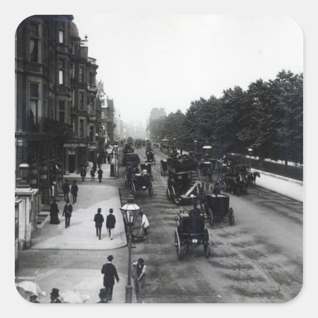 Piccadilly, London 2 Quadratischer Aufkleber (Vorderseite)