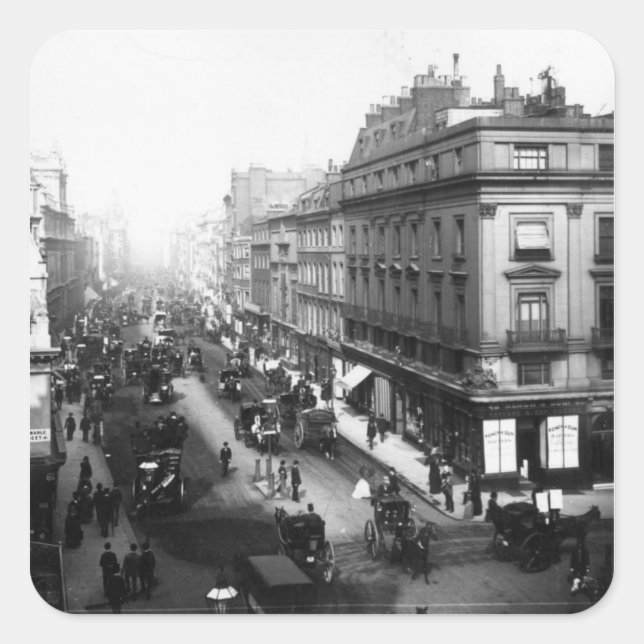 Piccadilly Quadratischer Aufkleber (Vorderseite)