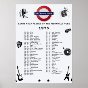 Piccadilly Tube - 1975 Poster