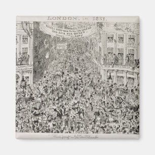Piccadilly während der großen Ausstellung, 1851 Magnet