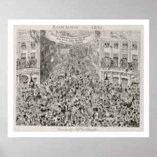 Piccadilly während der Großen Ausstellung, 1851 Poster