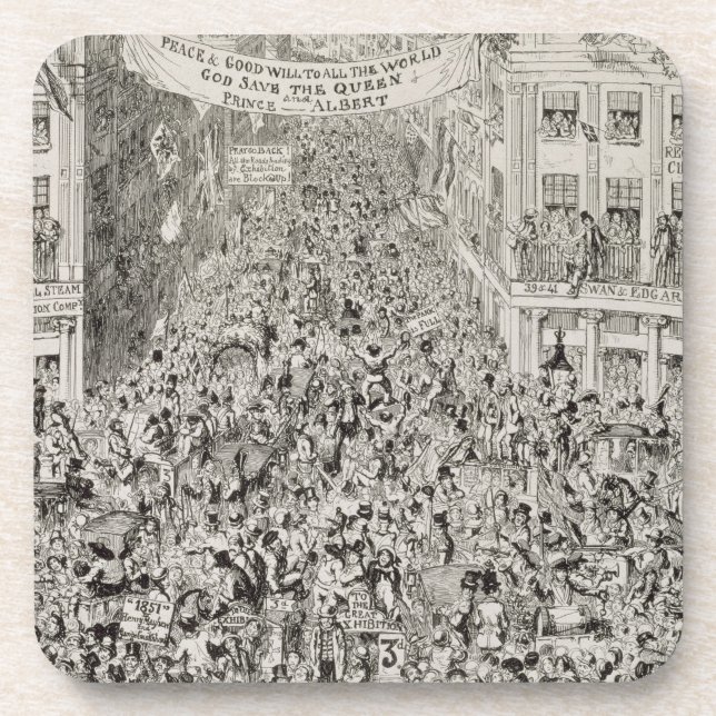 Piccadilly während der großen Ausstellung, 1851 Untersetzer (Vorderseite)