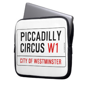 Piccadilly Zirkus-Straßenschild Laptopschutzhülle