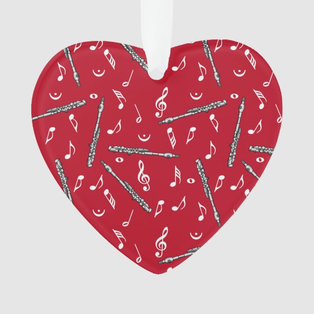 Piccolo Musiknote Pattern Ornament (Vorderseite)