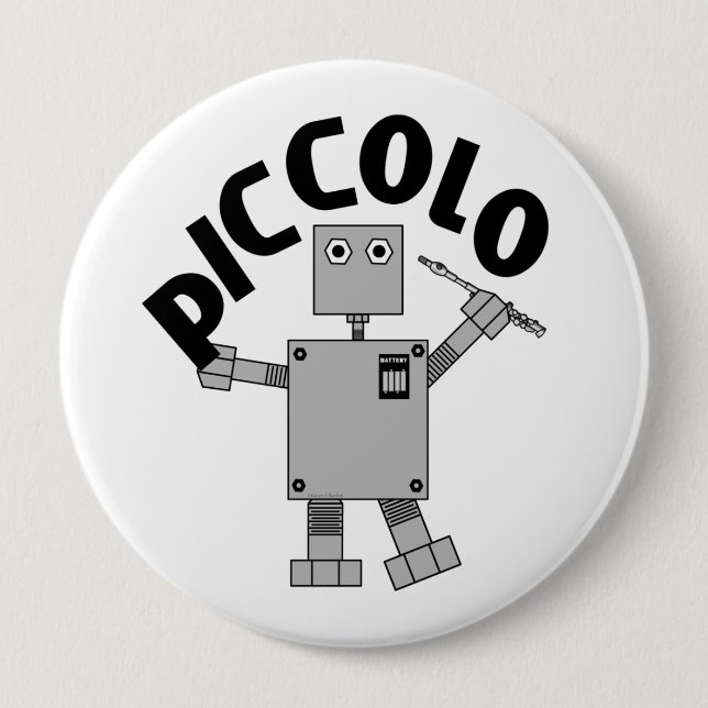 Piccolo Robot Text Button (Vorderseite)