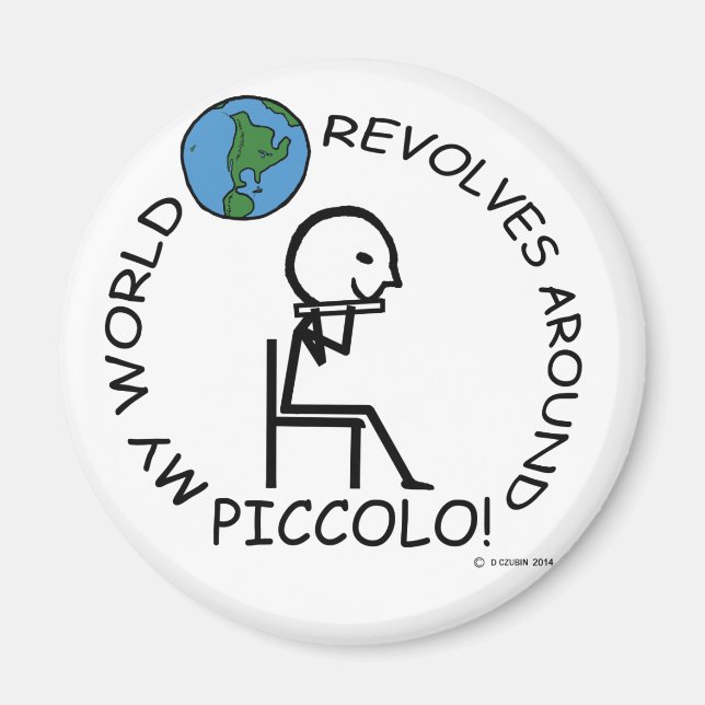 Piccolo - Weltumdrehungen Magnet (Vorne)