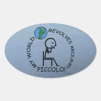 Piccolo - World Revolves rund um Oval Sticker