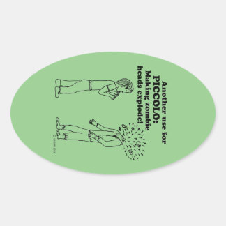 Piccolo Zombie Explode Oval Sticker