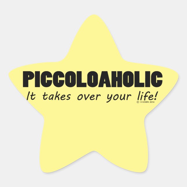 Piccoloaholic Life Star Sticker (Vorderseite)