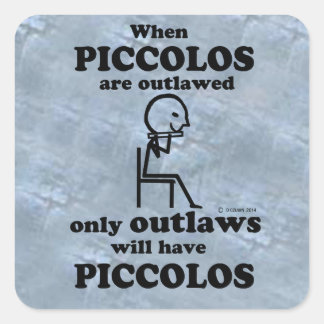 Piccolos-Aufkleber Quadratischer Aufkleber
