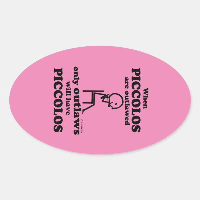 Piccolos Oval Sticker (Vorderseite)