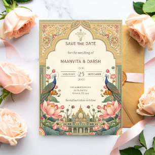Pichwai Indische elegante Hochzeit Termin vormerke