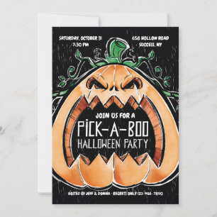 Pick-A-Boo Halloween-Party Einladung