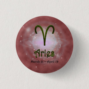 Pick Color Aries Zodiac Astrologisches Zeichen Button