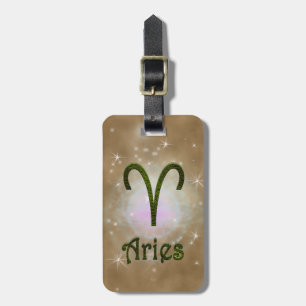 Pick Color Aries Zodiac Astrologisches Zeichen Gepäckanhänger