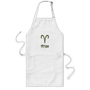 Pick Color Aries Zodiac Astrologisches Zeichen Lange Schürze