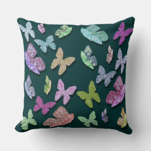 Pick Color Butterflies Surreal & Fluttering Kissen
