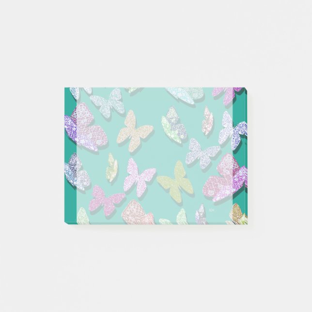 Pick Color Butterflies Surreal & Fluttering Post-it Klebezettel (Vorderseite)