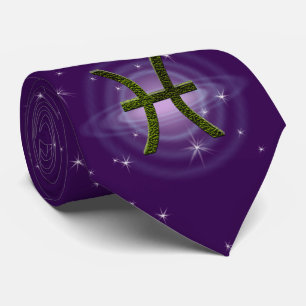 Pick Color Pisces Zodiac Astrologisches Zeichen Krawatte